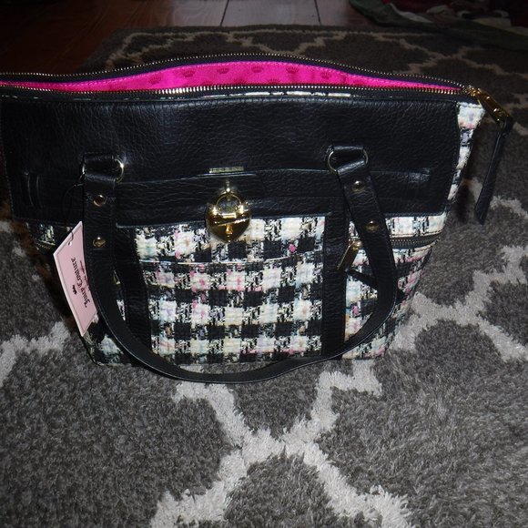 Juicy Couture Other - NWT Juicy couture tweed print Rae tote bag/ purse